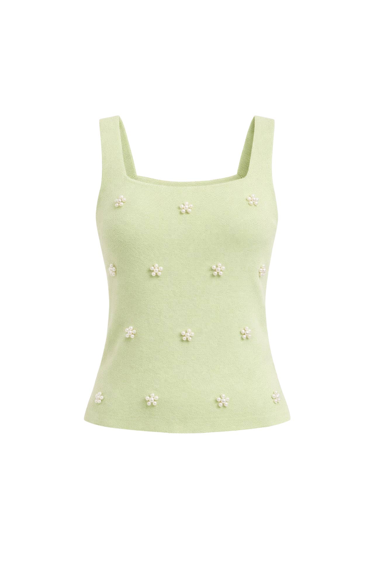 Pearl Embellished Tank | Blush