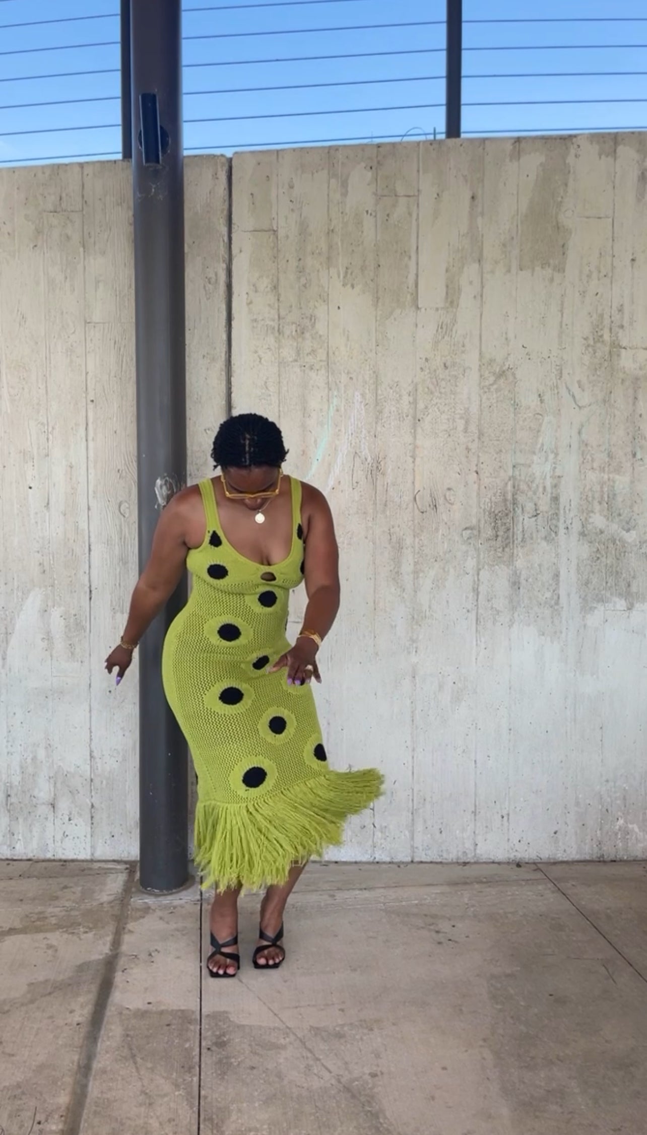 Jorja | Knitted Polka Dot Dress