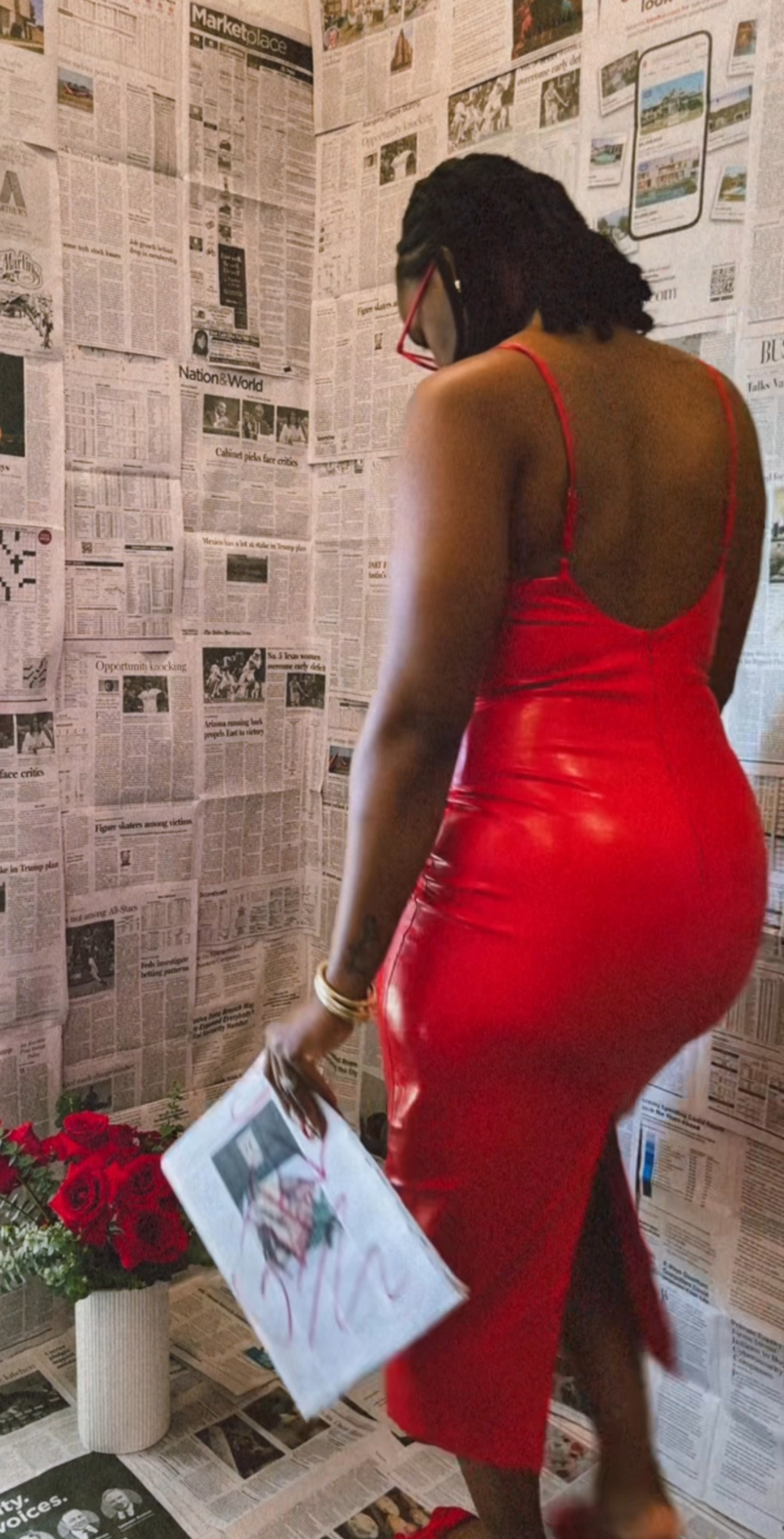 Lyla | Leather Keyhole Dress