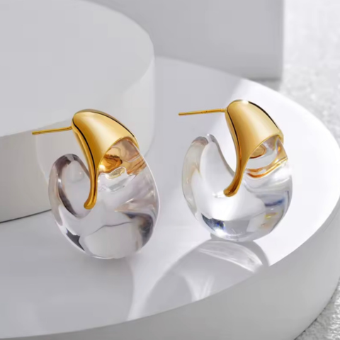 Transparent Water Drop Hoop