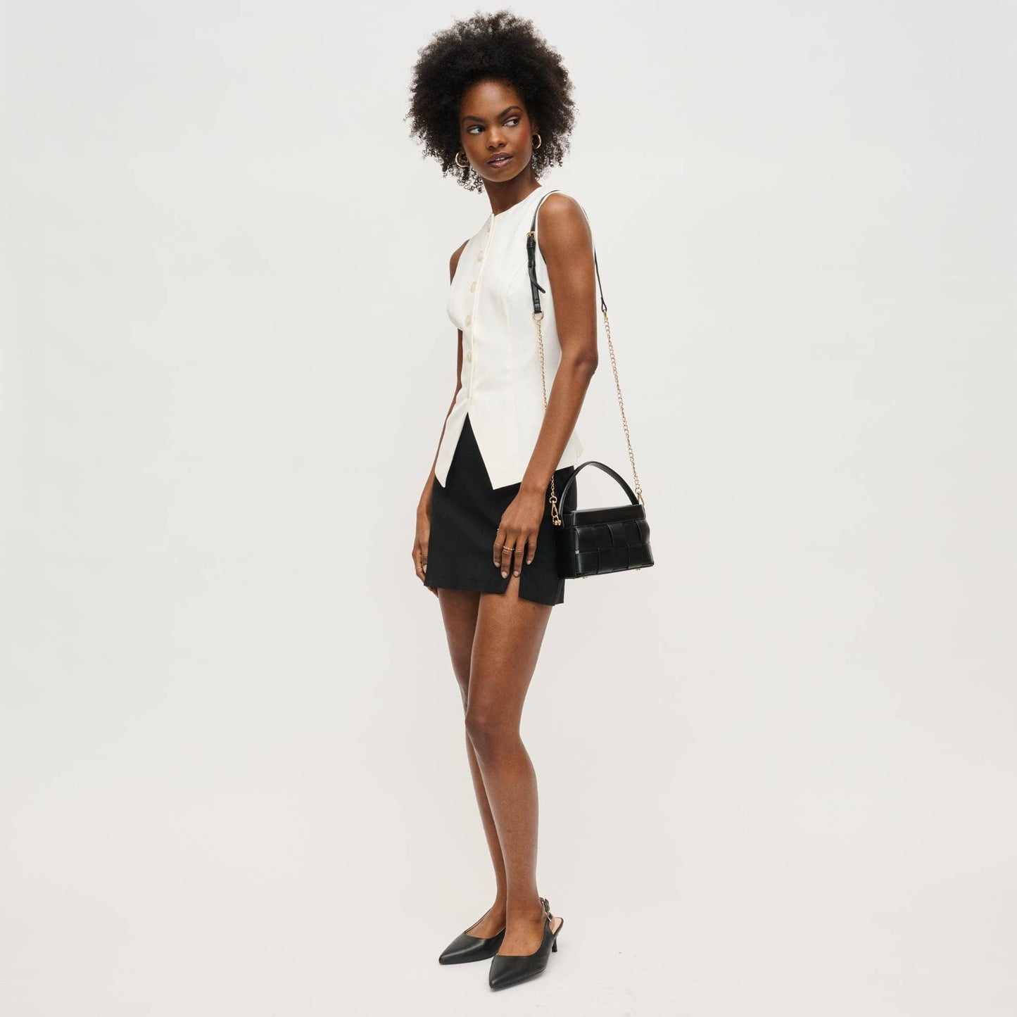 Aurora | Black Woven Tote