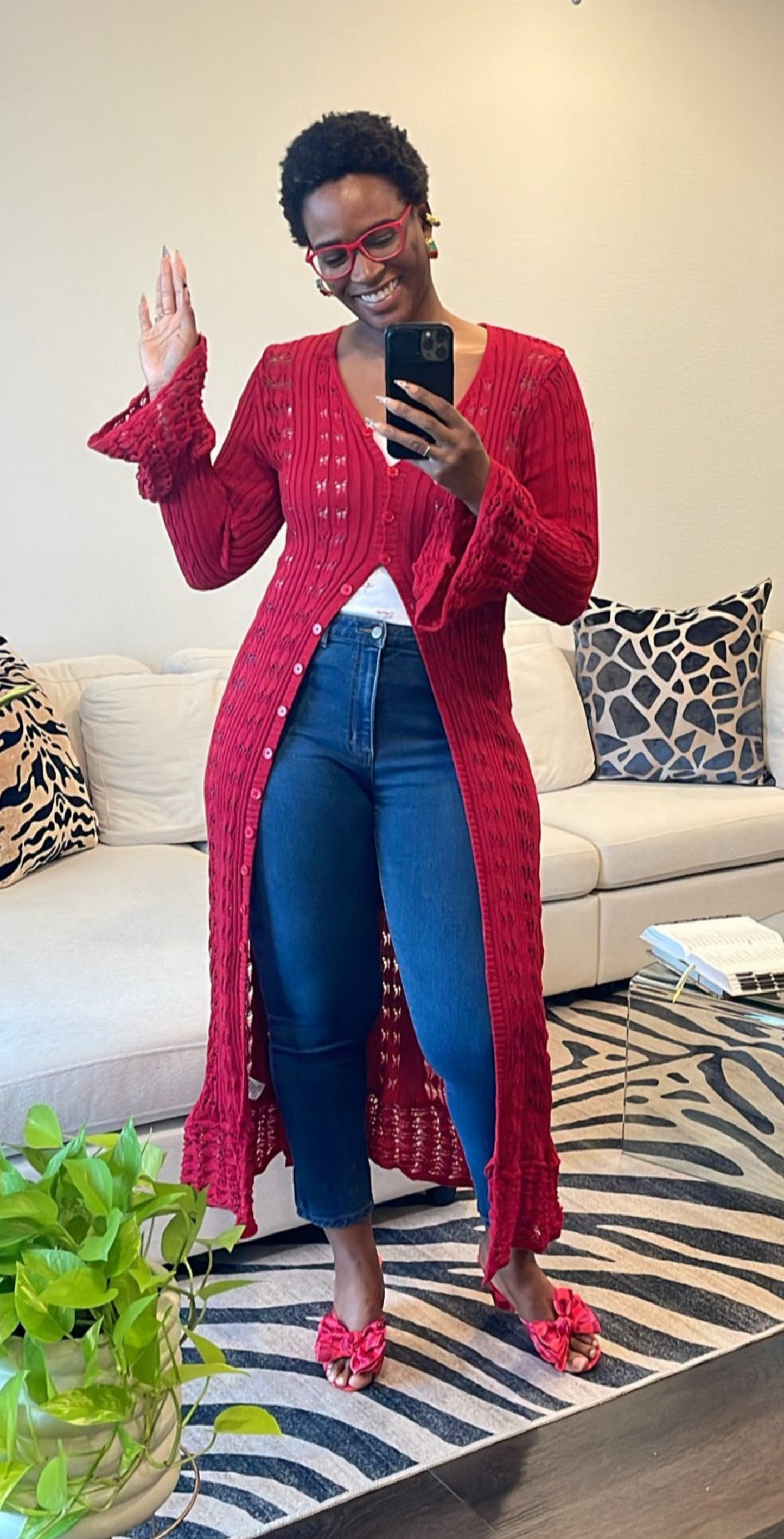 Sarah | Wine Crochet Cardigan