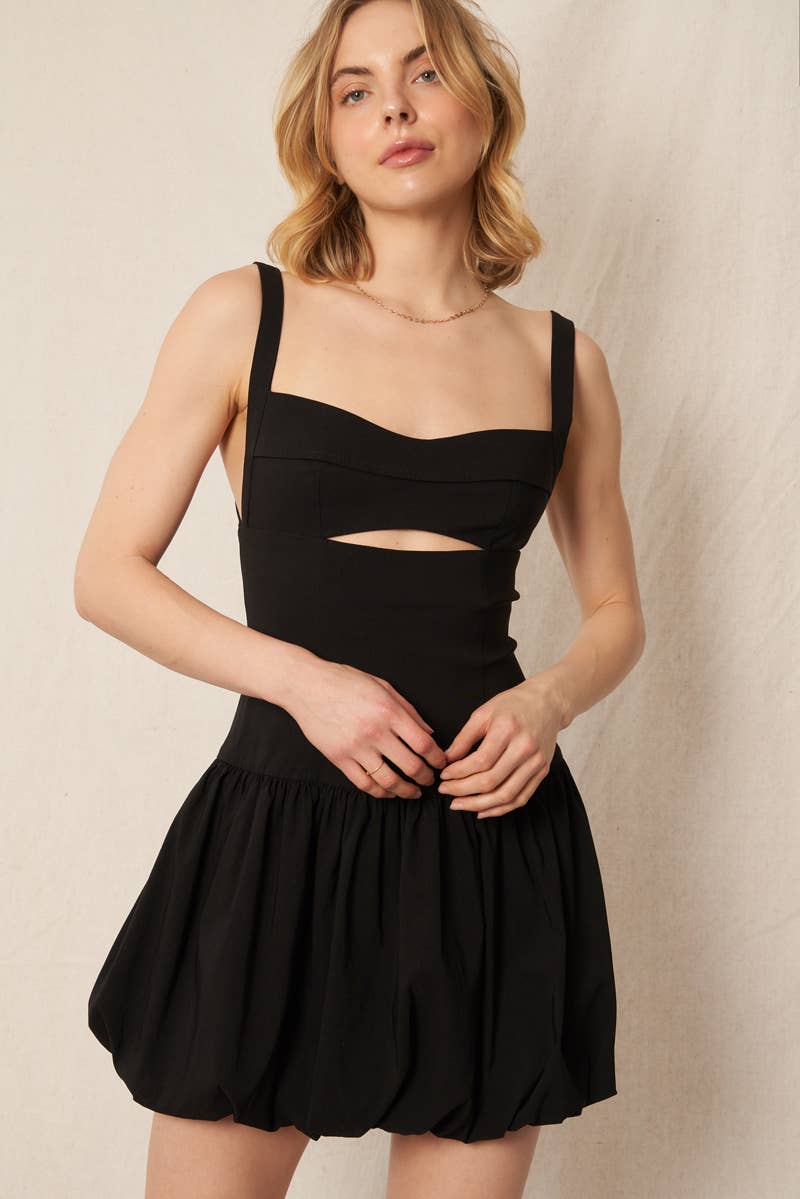 Anna | Strappy Bubble Mini Dress