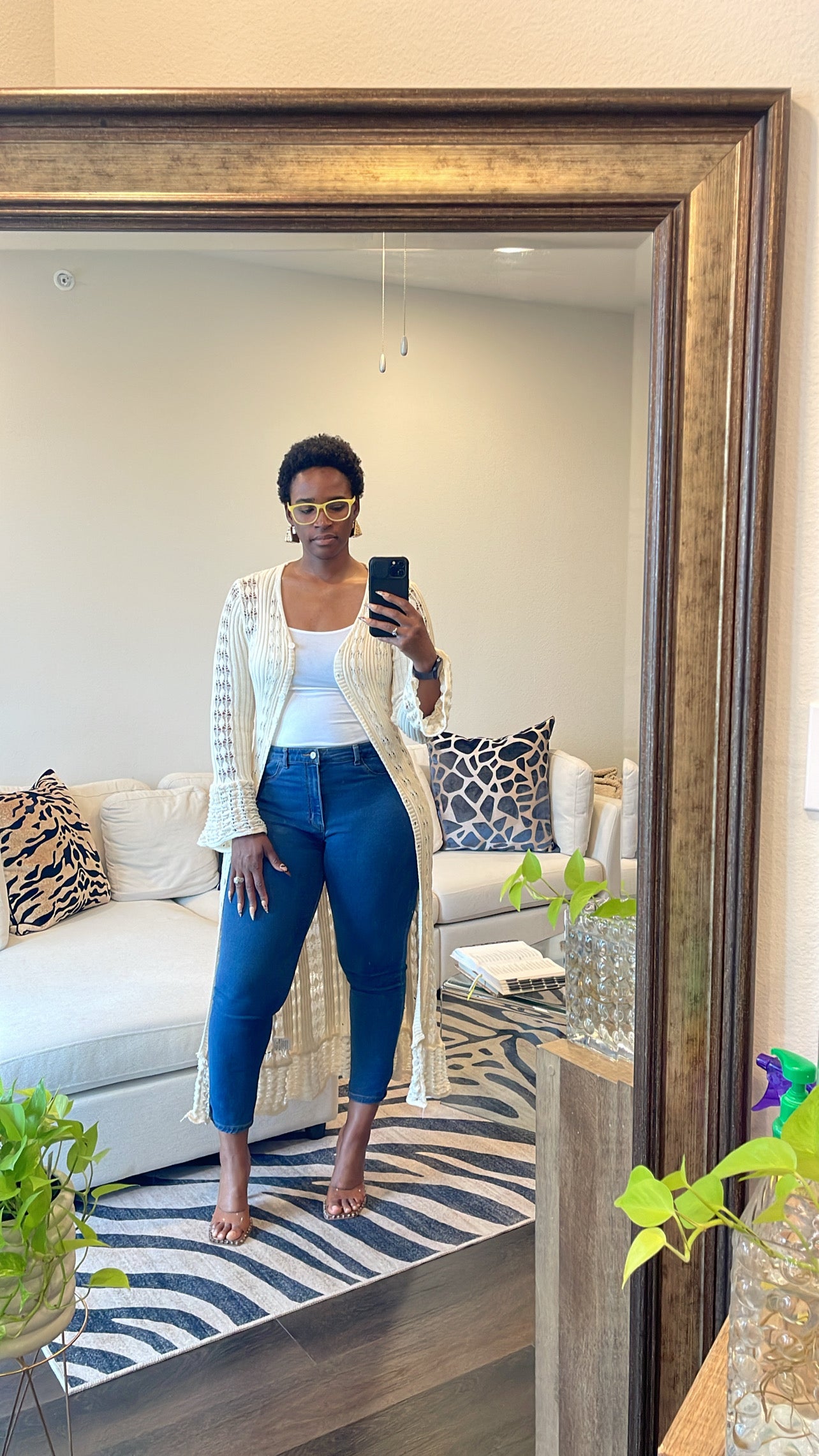 Sarah | Apricot Crochet Cardigan