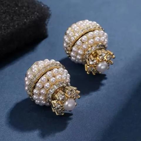 Pearl Clustered Crown Stud