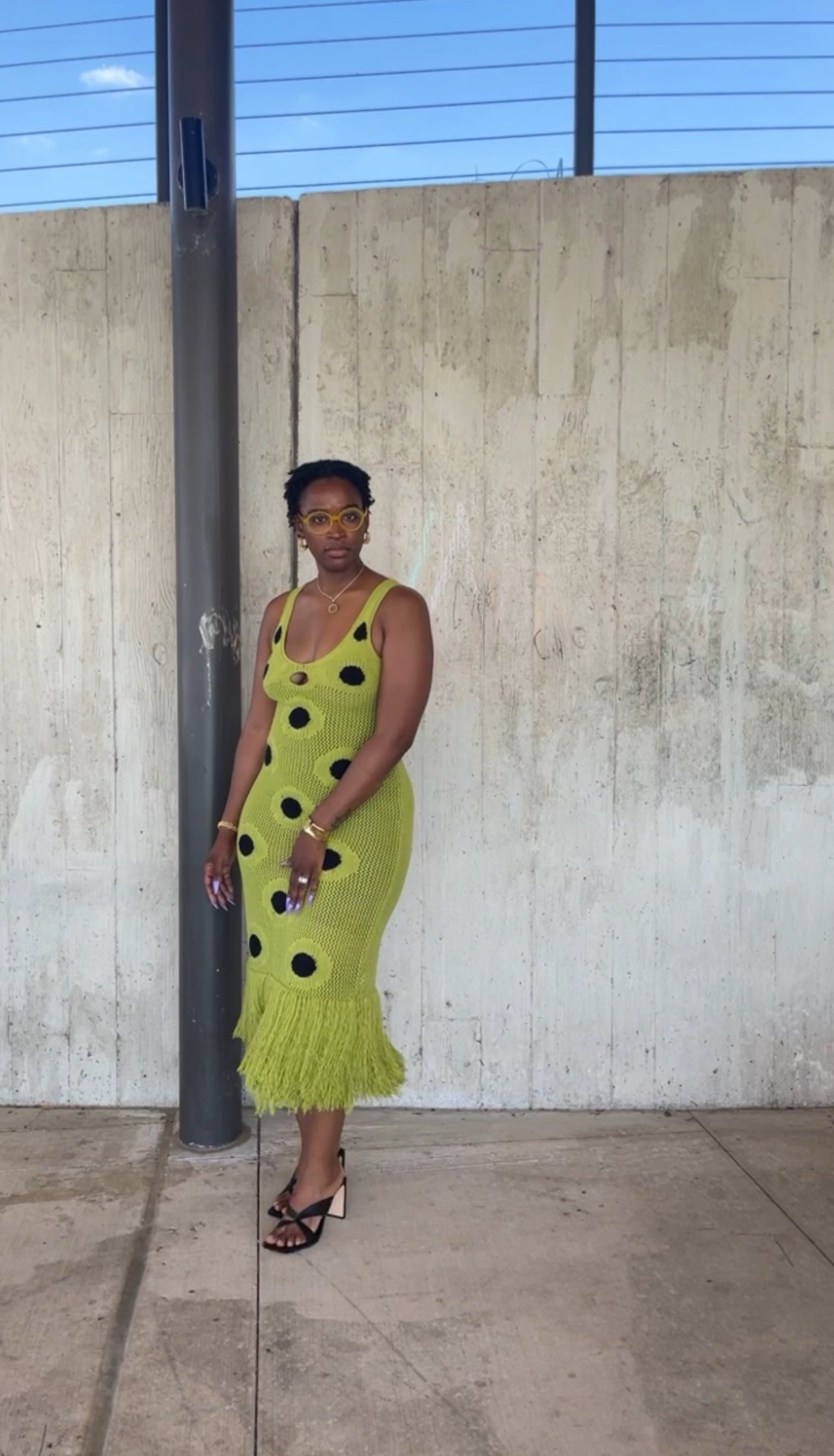 Jorja | Knitted Polka Dot Dress