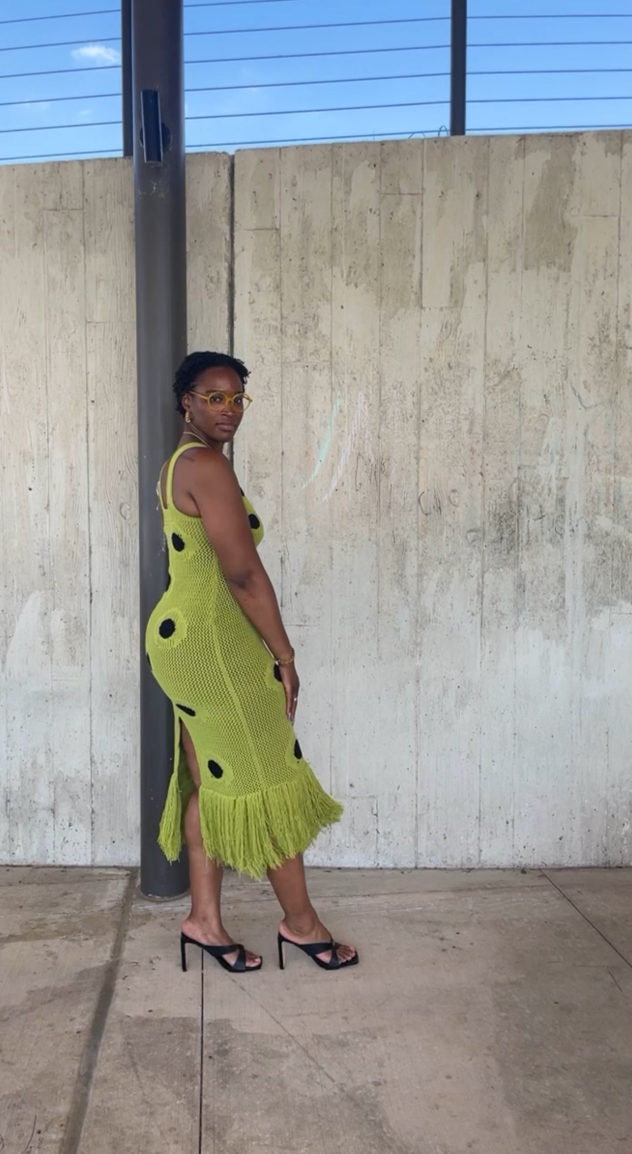 Jorja | Knitted Polka Dot Dress