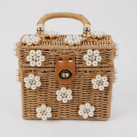 Ciara | Cream Wicker Flower Bucket