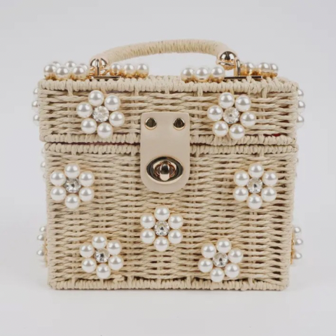 Ciara | Cream Wicker Flower Bucket
