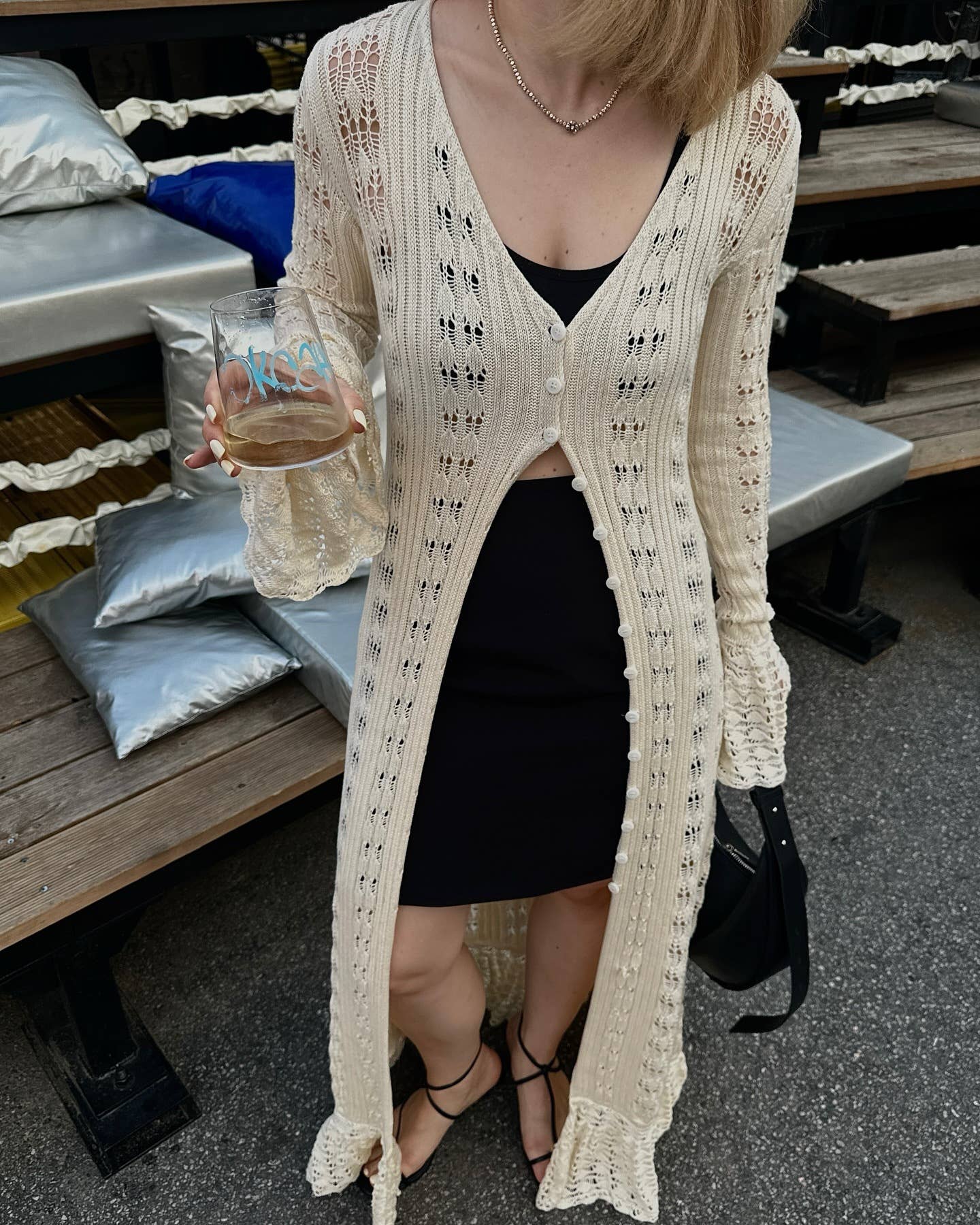 Sarah | Apricot Crochet Cardigan