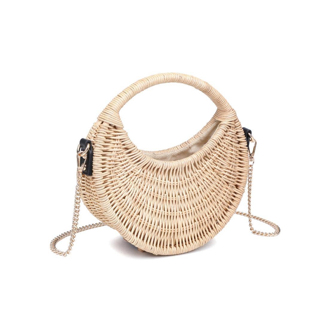 Mai | Rattan Half Moon Bag