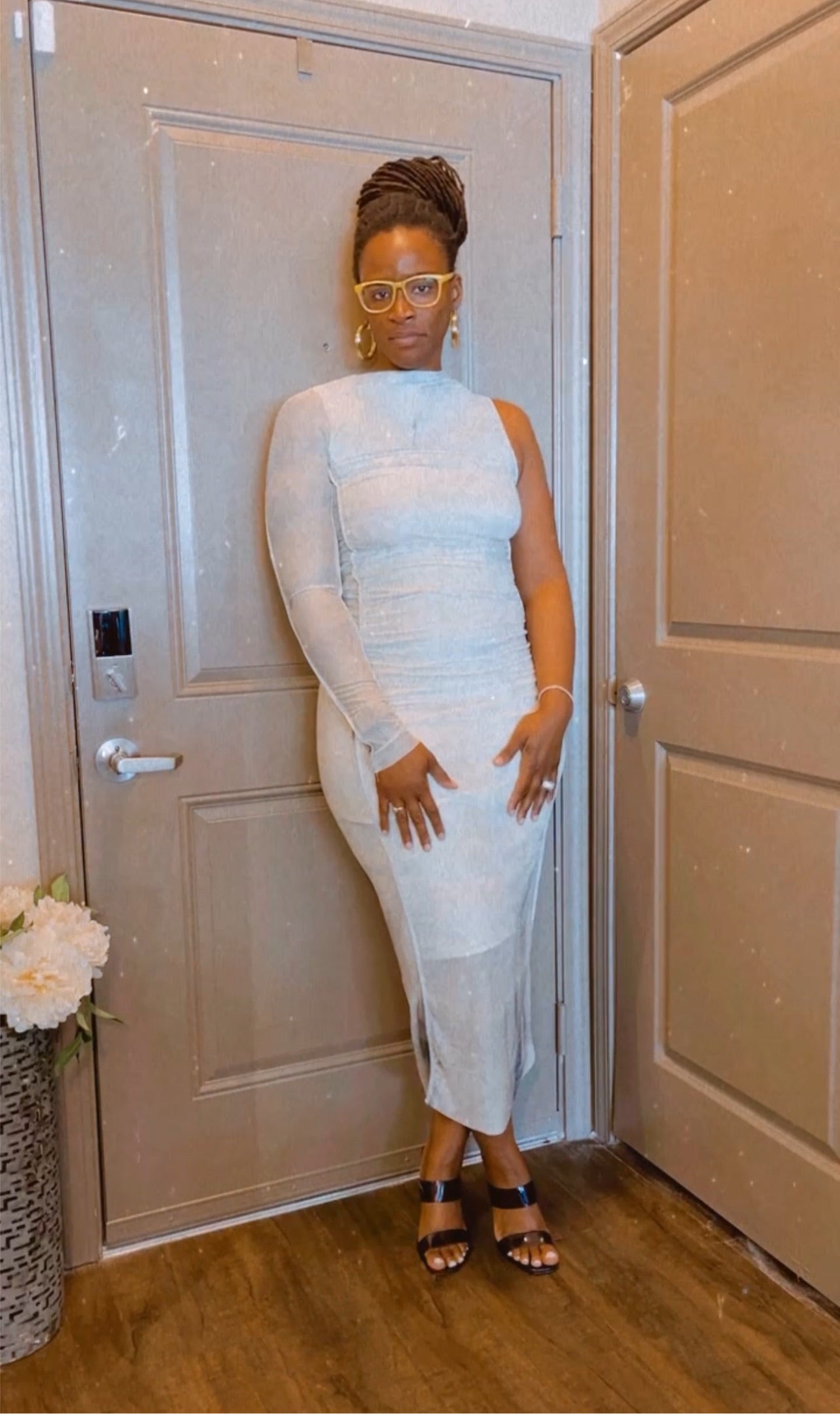 Oshun |One Shoulder Long Sleeve Midi