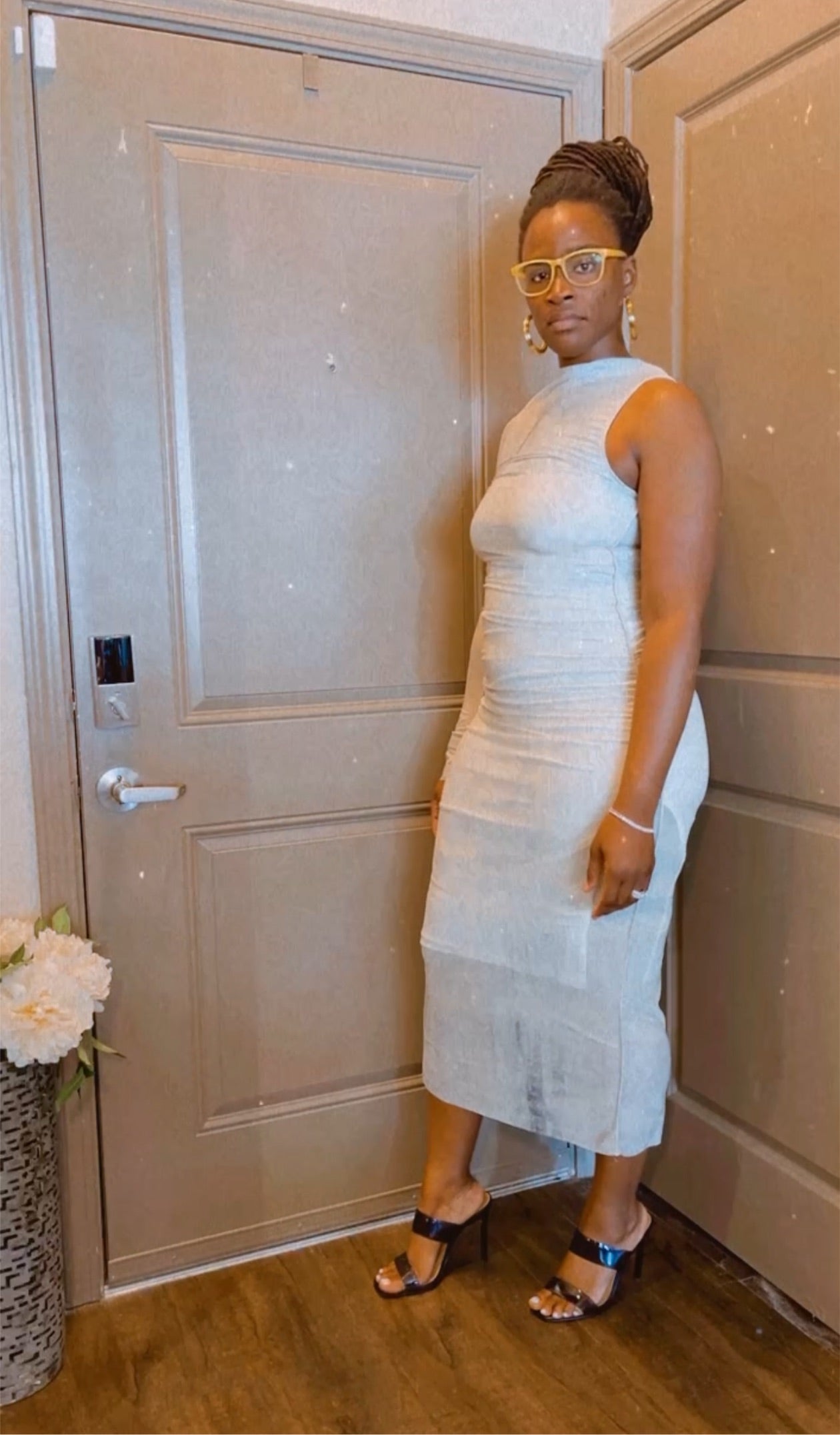 Oshun |One Shoulder Long Sleeve Midi