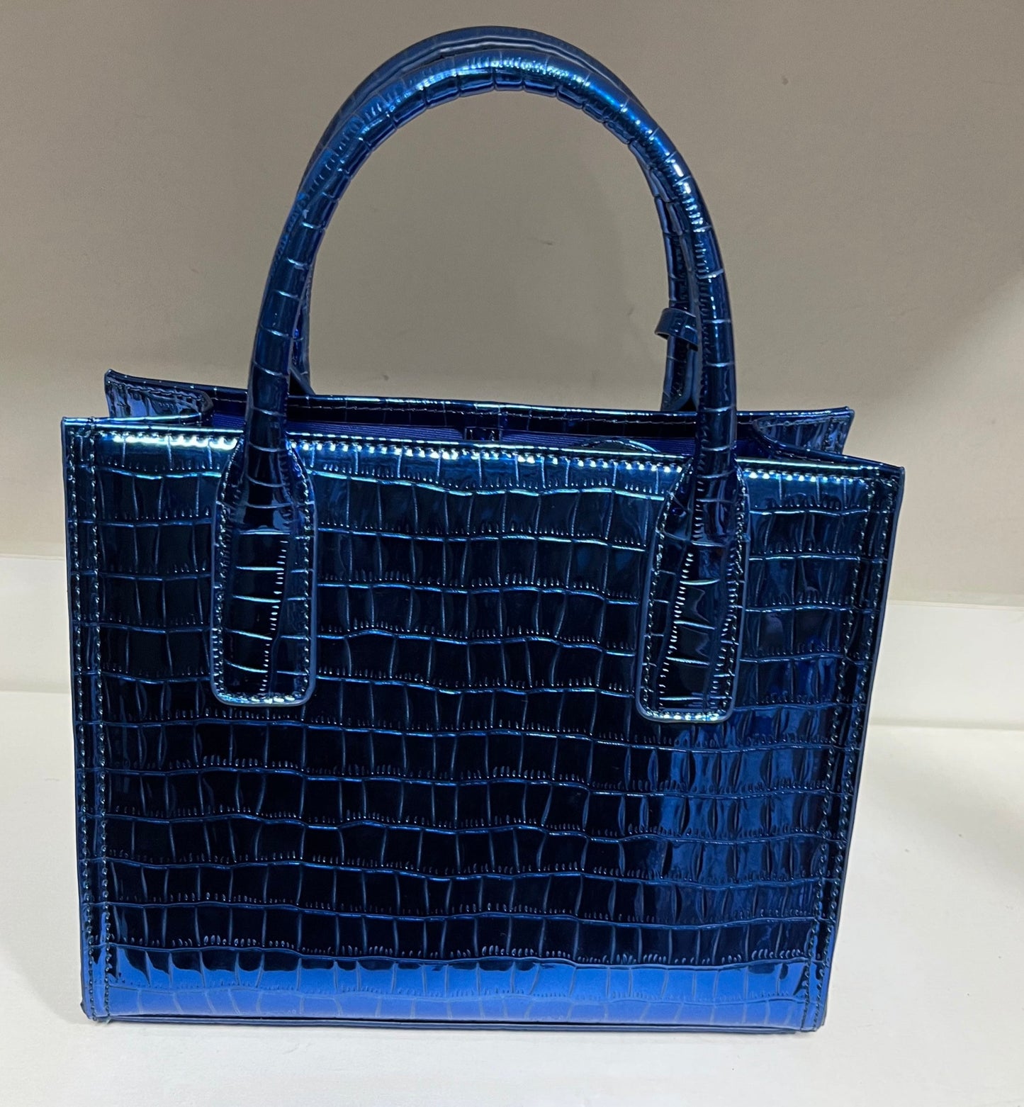 Chanda | Blue Metallic Bag