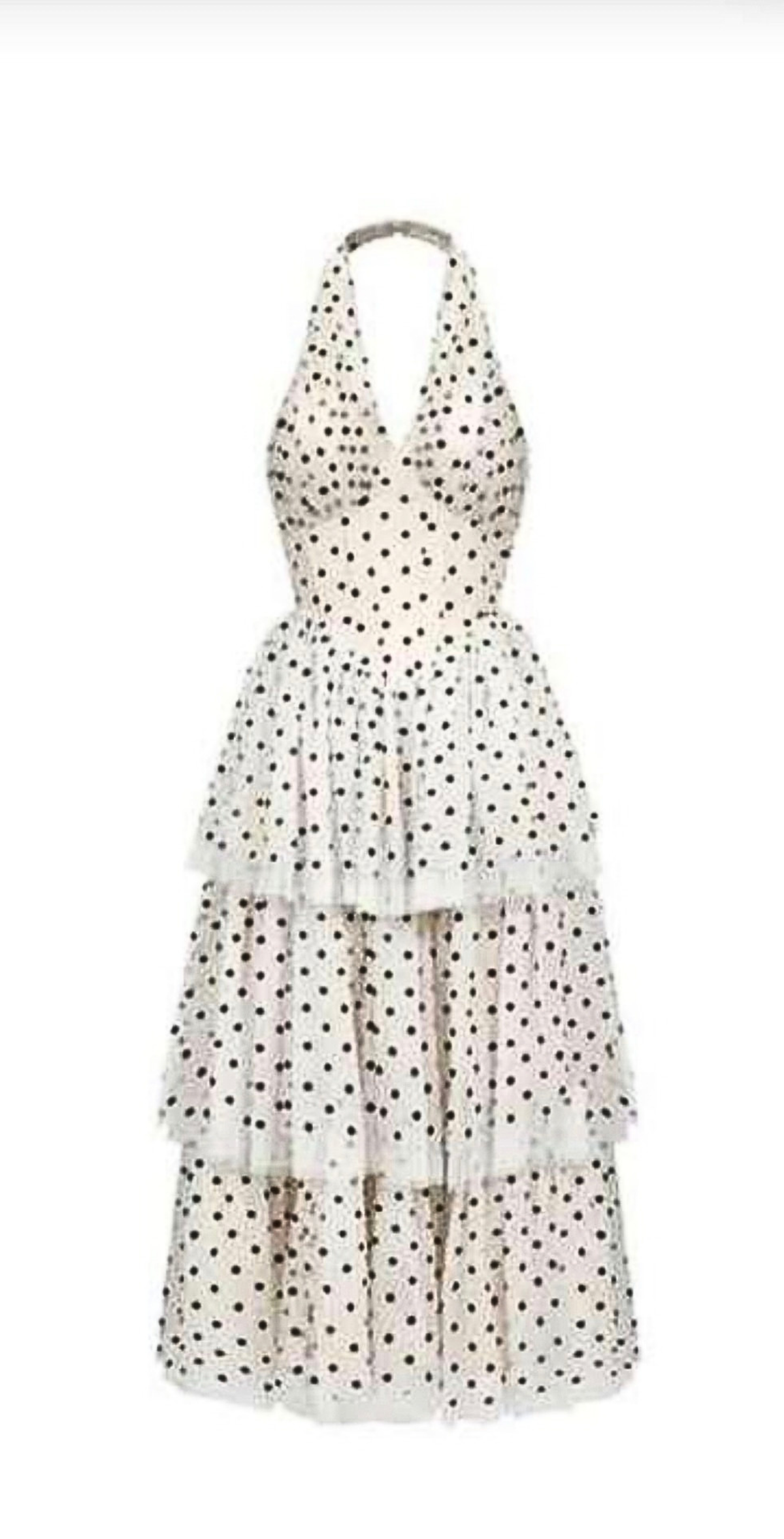 Anika | Polka Dot Layered Midi Dress