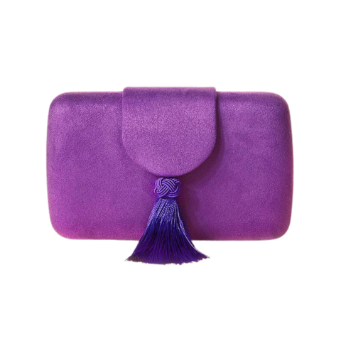 Patrise | Violet Suede Clutch