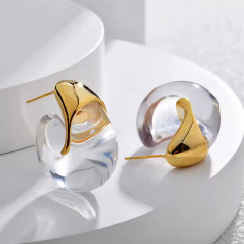 Transparent Water Drop Hoop