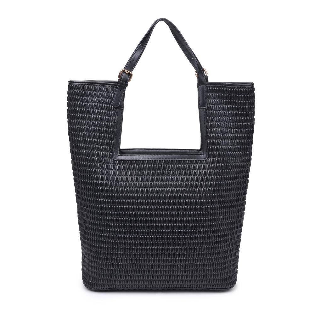 Aiden | Black Textured Tote