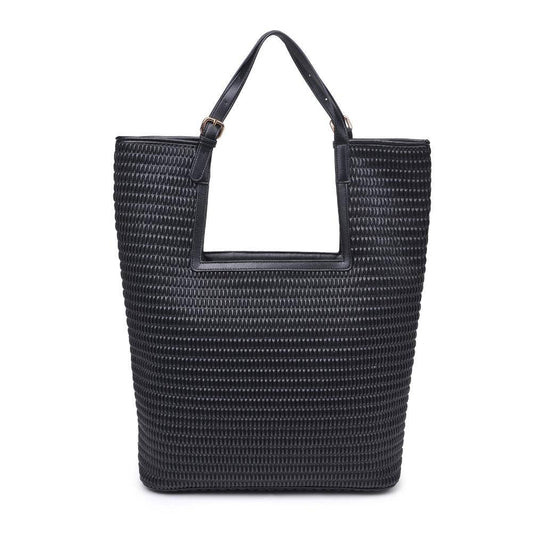 Aiden | Black Textured Tote