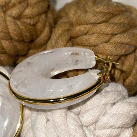 Chunky Marble Hoop