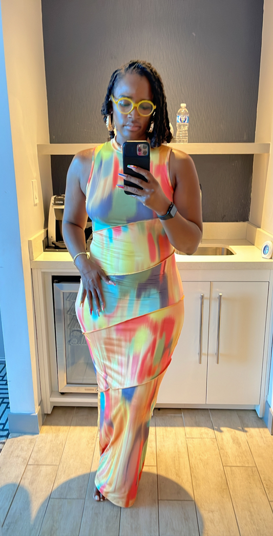 Tina | Tie Dye Sleeveless Dress