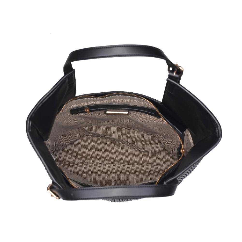 Aiden | Black Textured Tote