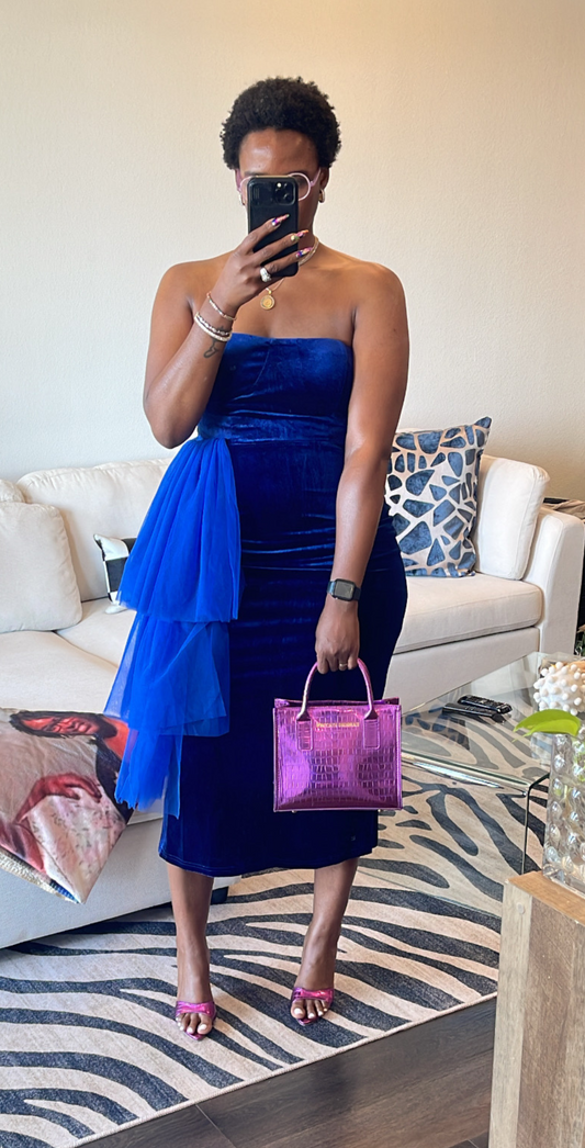 Anne | Strapless Velvet Dress