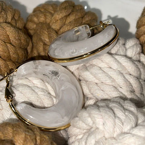 Chunky Marble Hoop
