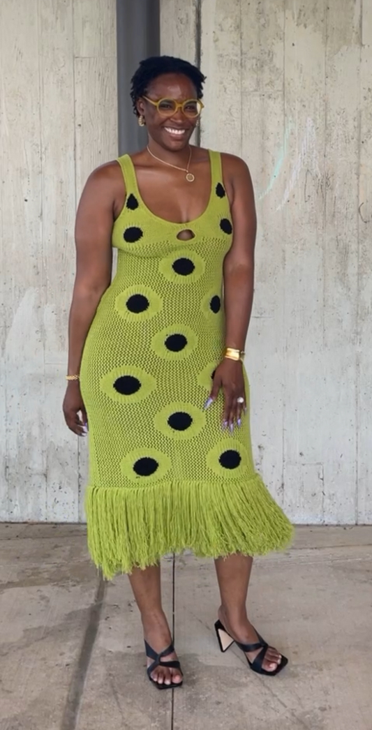 Jorja | Knitted Polka Dot Dress