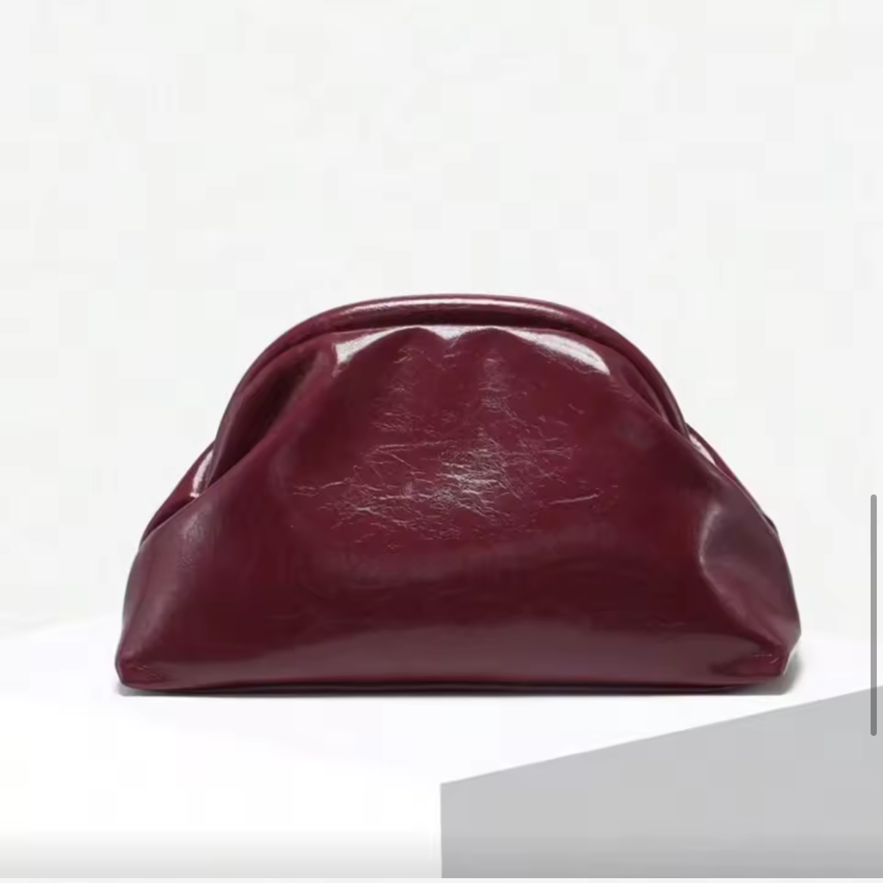 Kelly | Black Studded Clasp Riveted Clutch