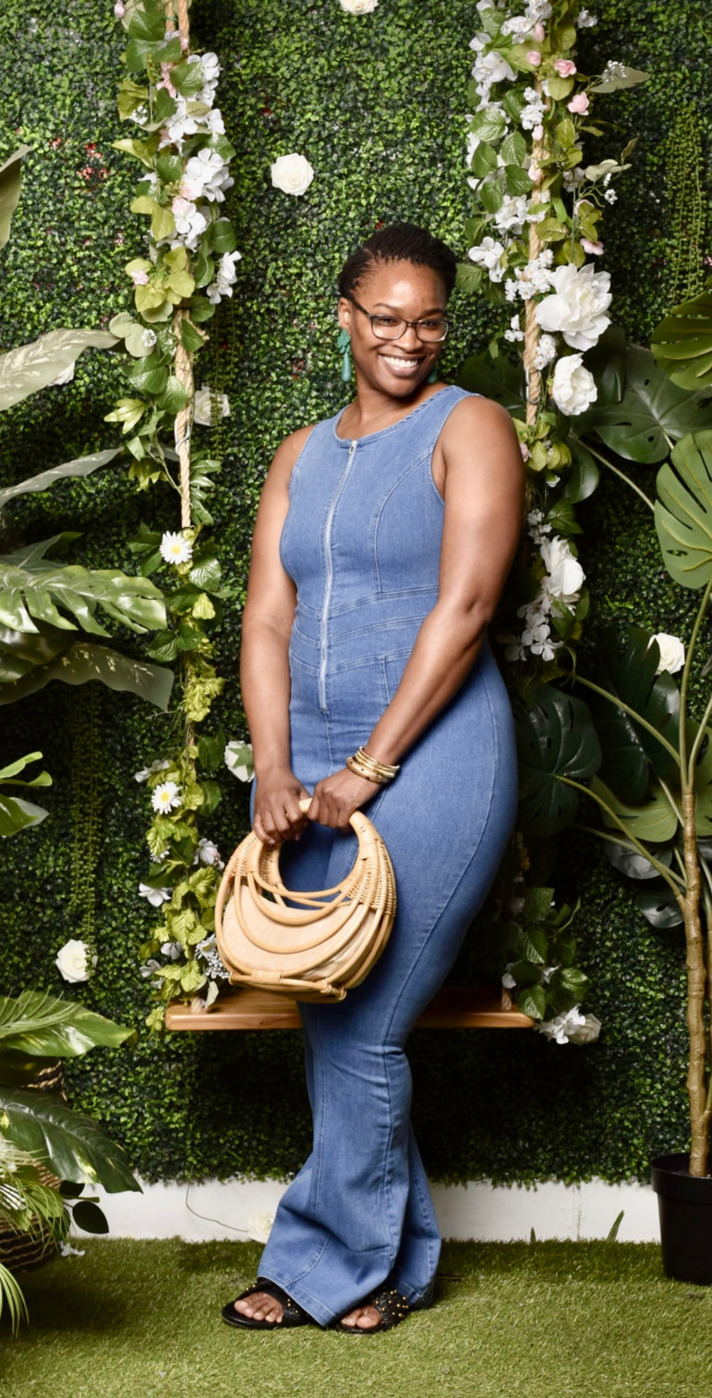 Keisha | Light Denim Flare Jumpsuit