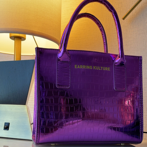 Chanda | Purple Metallic Bag