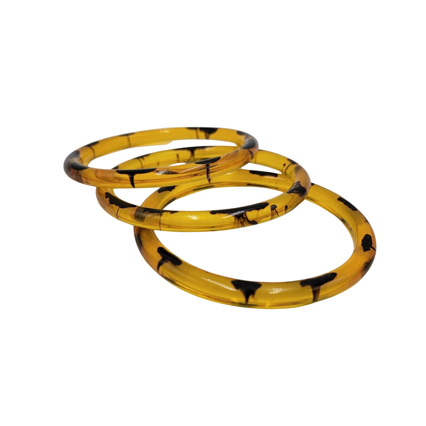 Grey Translucent Bangle Set (3)