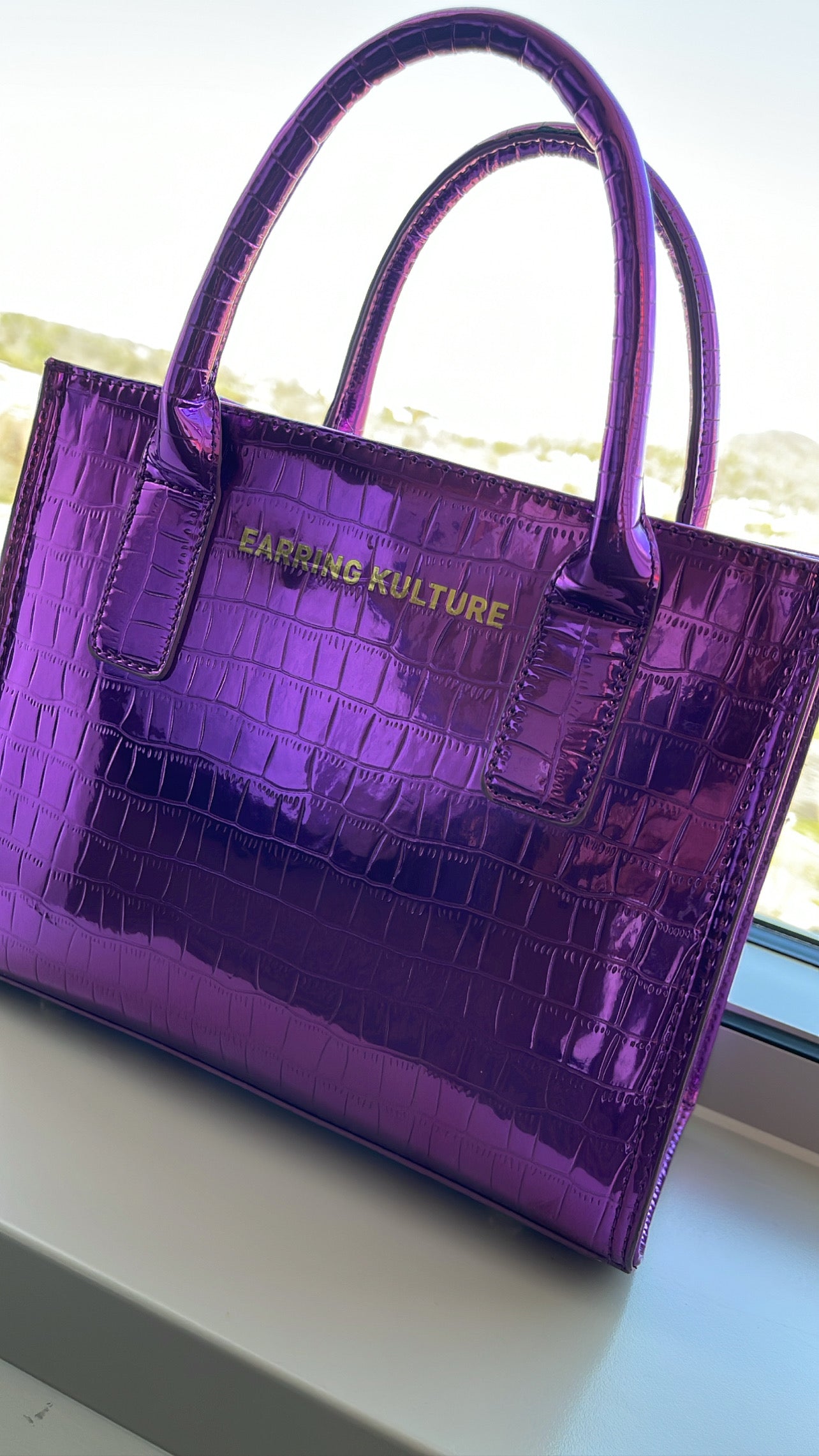 Chanda | Purple Metallic Bag