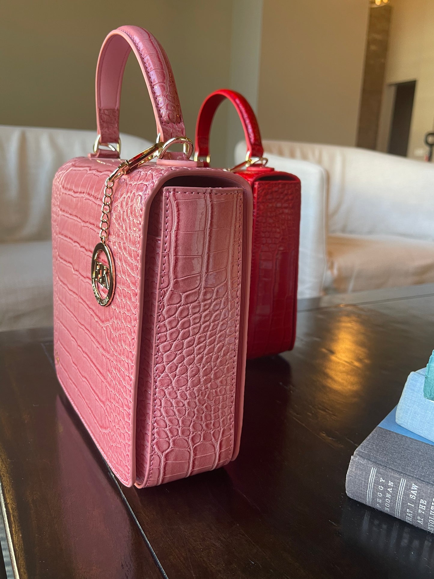 Shelia | Pink Croc Bag
